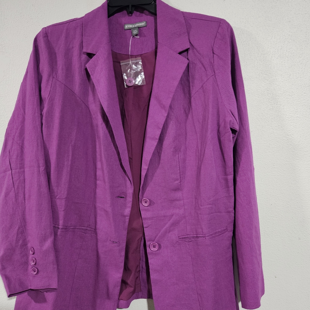Jessica London Vibrant Magenta Blazer - Picture 2 of 4